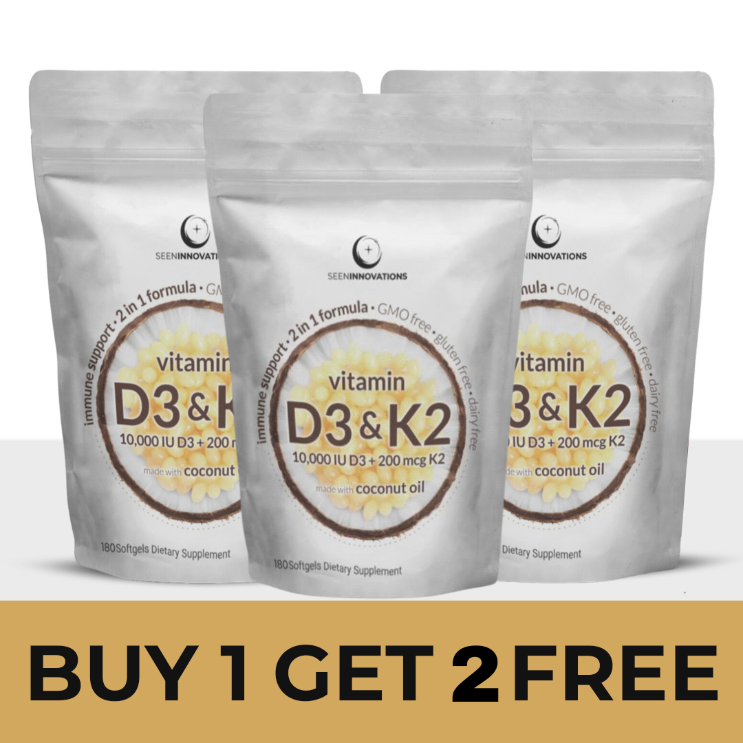 SeenInnovations™ D3 + K2 Coconut Oil Soft gels