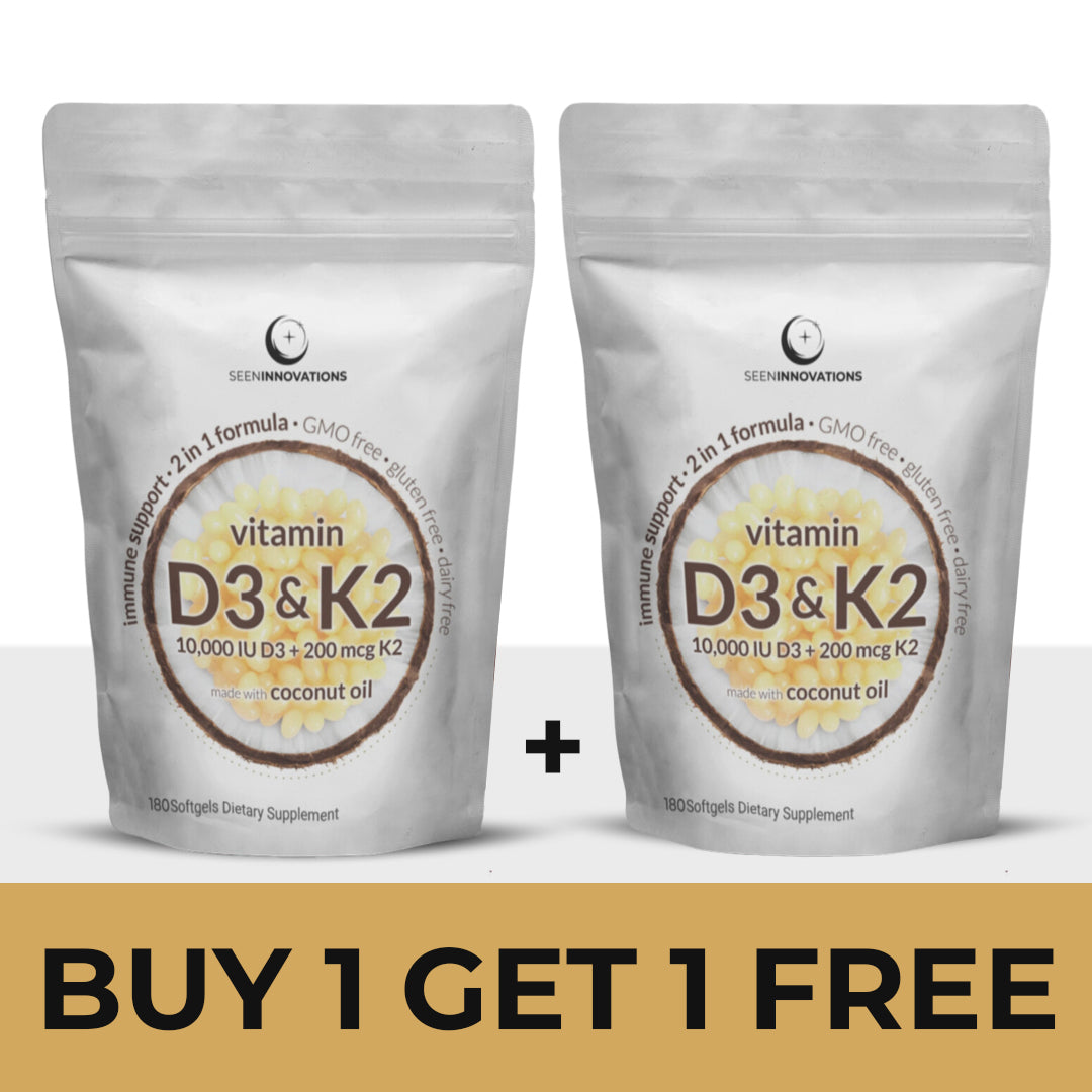 SeenInnovations™ D3 + K2 Coconut Oil Soft gels