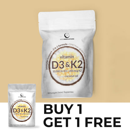 SeenInnovations™ D3 + K2 Coconut Oil Soft gels